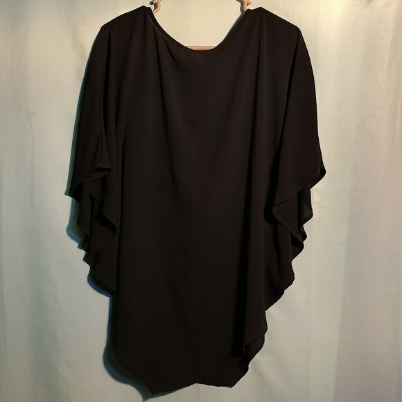 Black Flowing Kaftan-Style Blouse by New Direction Woman – Plus Size Tunic Top - Picture 4 of 4